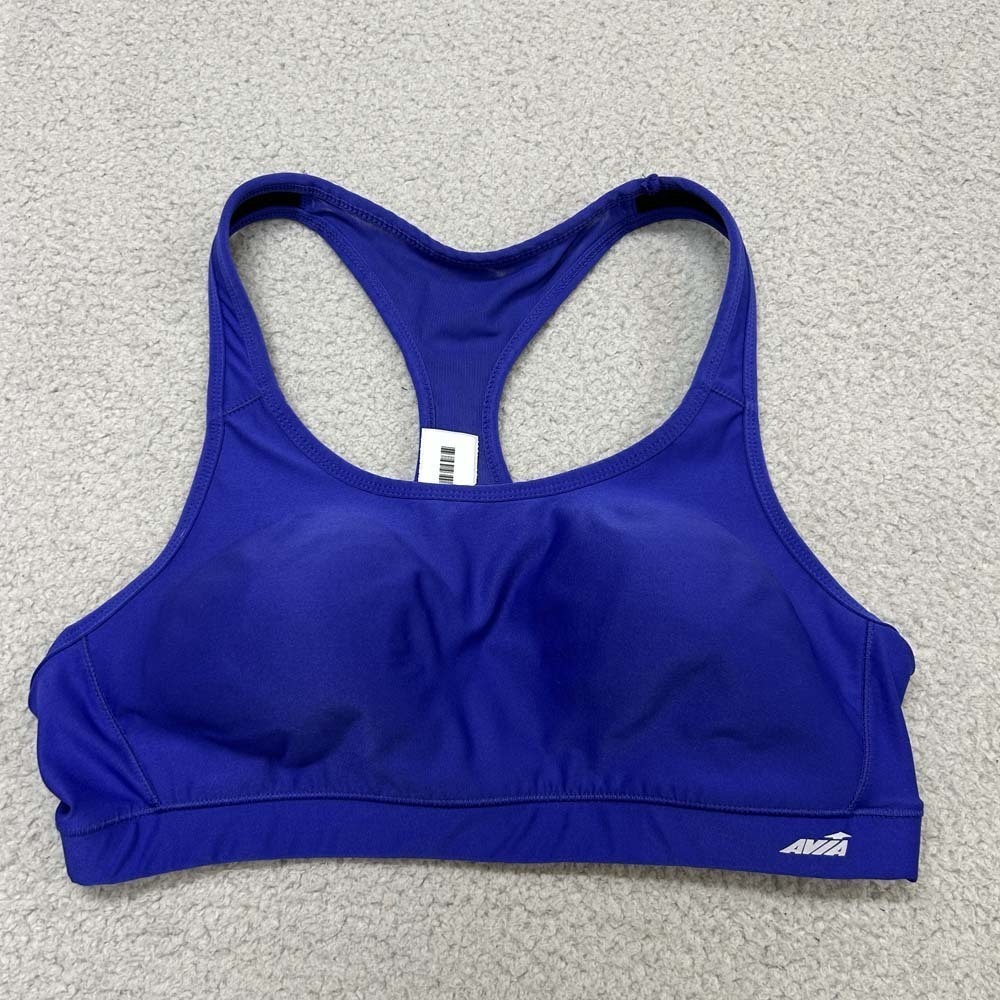 Avia Bra XL Sports Bra RH1M131B Racerback Wireless Workout Athletic Blue